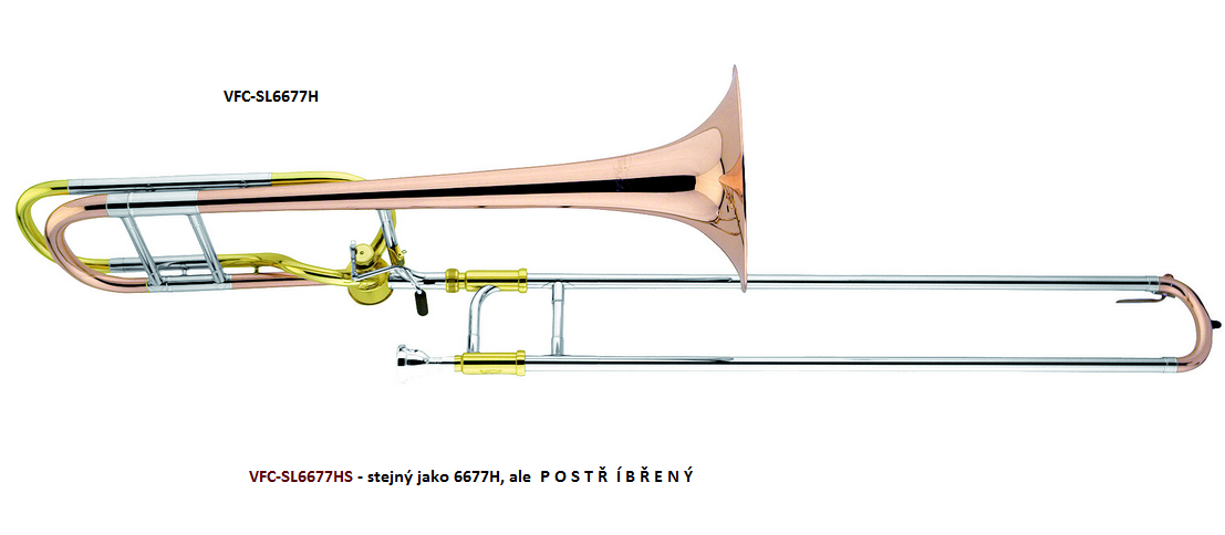 V. F. Červený B/F tenor-bas pozoun VFC-SL6677HS