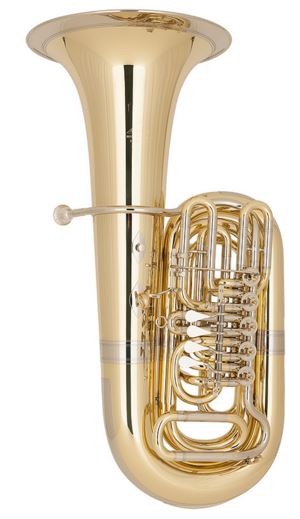 Miraphone, B tuba B 86B, 5 ventilů