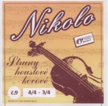 Sada kovových strun na housle Nikolo 9