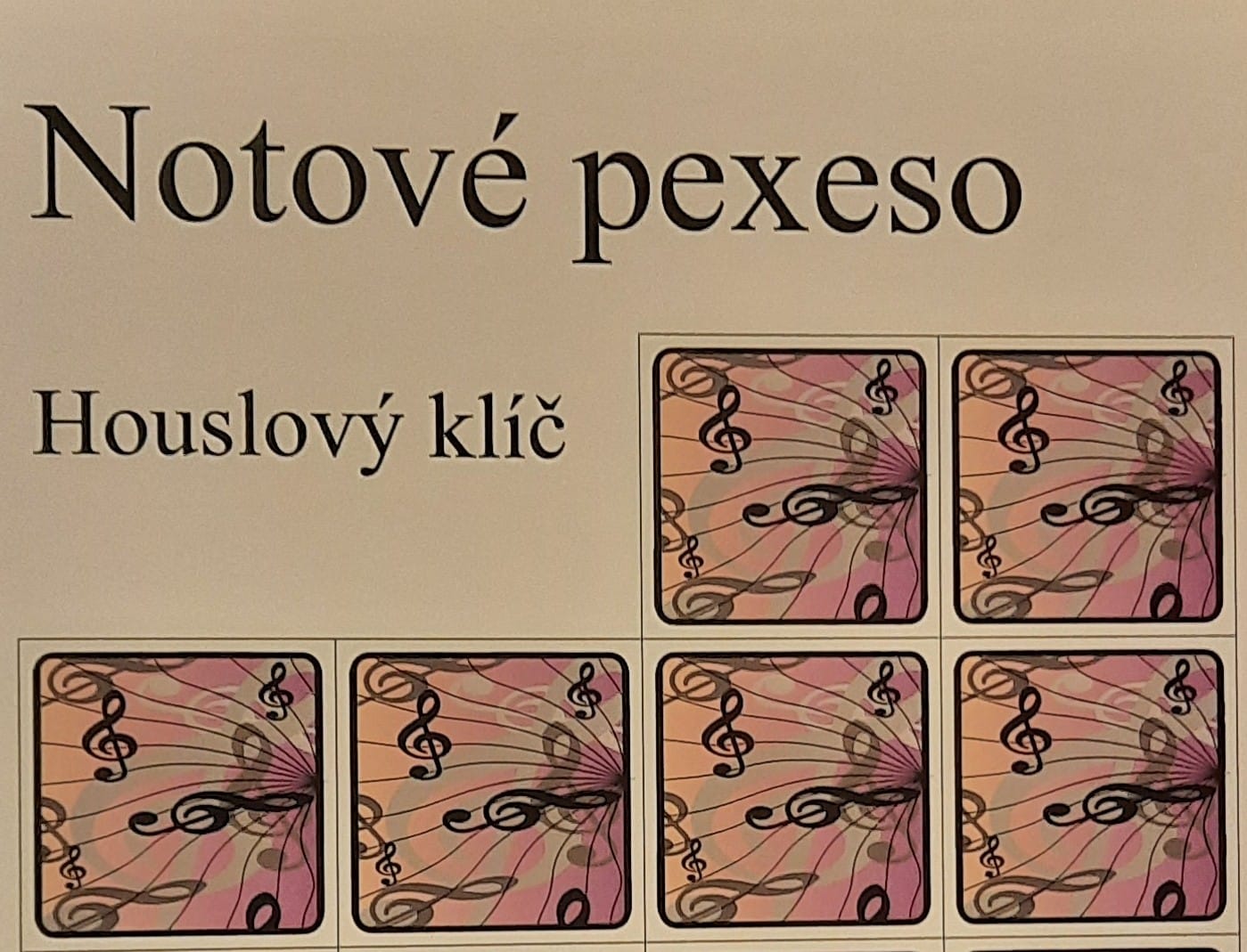 Pexeso houslový klíč
