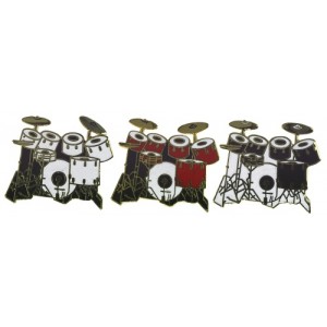Odznak s jehlicí - bicí, barva černá