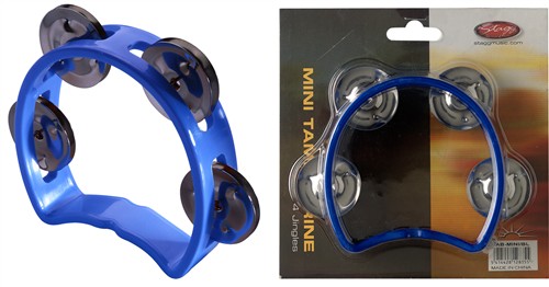 Stagg mini tamburína plastová TAB-MINI/BL